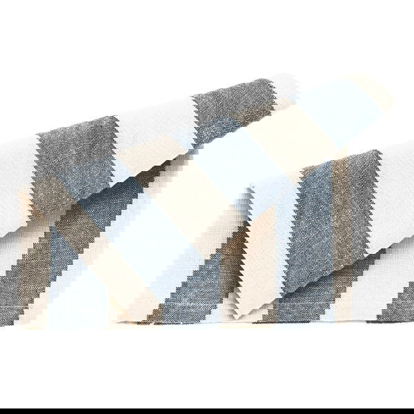 Walton & Co Flint Blue Wide Stripe Set of 4 Napkins