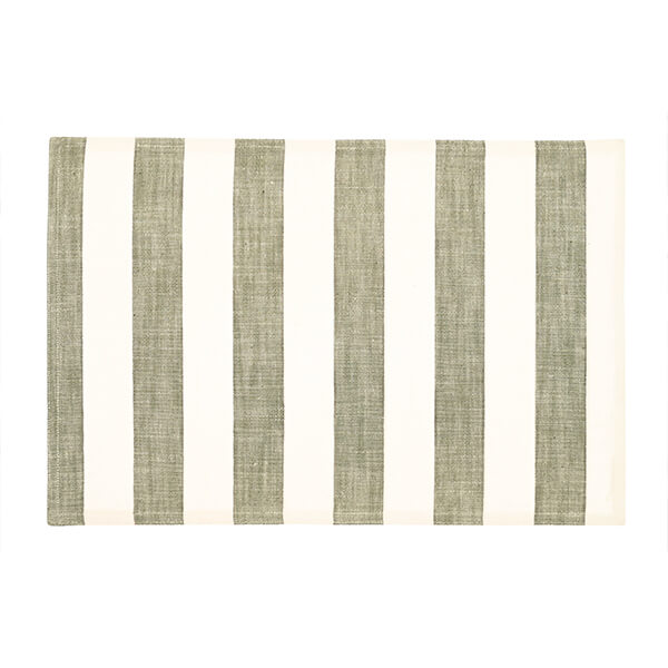 Walton & Co Olive Wide Stripe Set of 2 Placemats