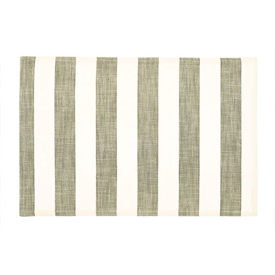 Walton & Co Olive Wide Stripe Set of 2 Placemats