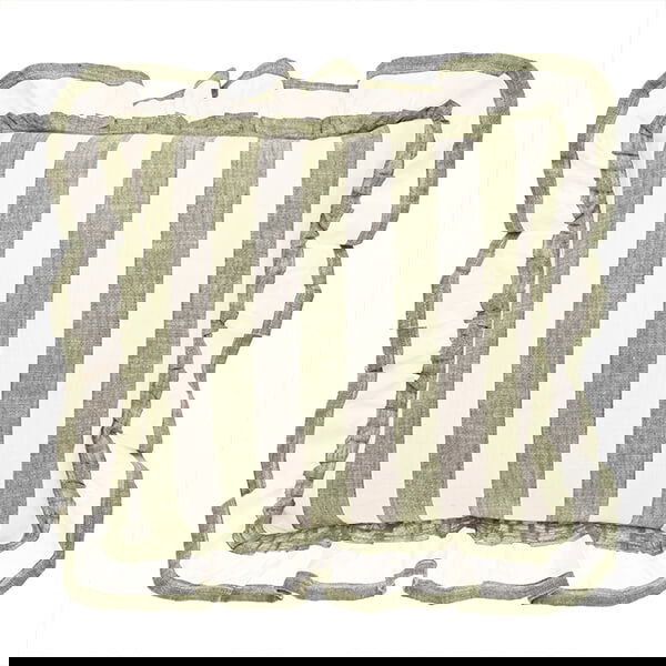 Walton & Co Olive Wide Stripe Poly Filled Cushion