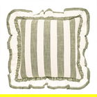 Walton & Co Olive Wide Stripe Poly Filled Cushion