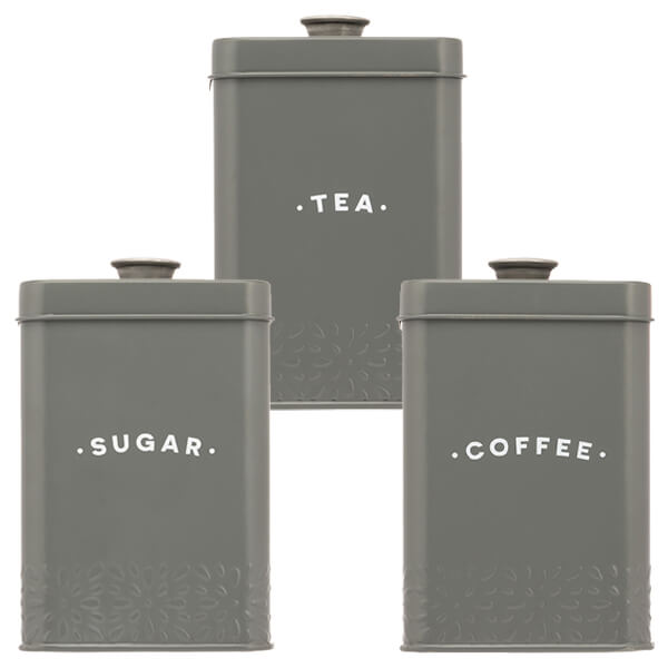 Artisan Street Smoke Tea, Coffee & Sugar Storage Canisters