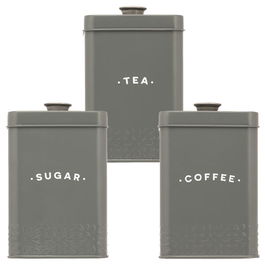 Artisan Street Smoke Tea, Coffee & Sugar Storage Canisters