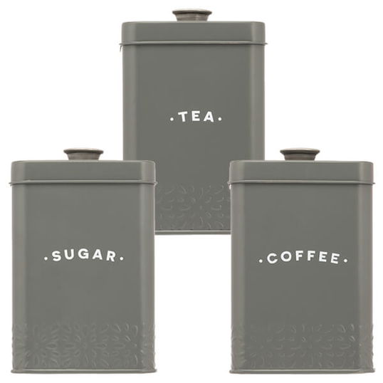 Artisan Street Smoke Tea, Coffee & Sugar Storage Canisters
