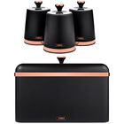 Tower Cavaletto Black 4 Piece Kitchen Storage Set