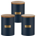 Typhoon Otto Navy Tea, Coffee & Sugar Storage Canisters
