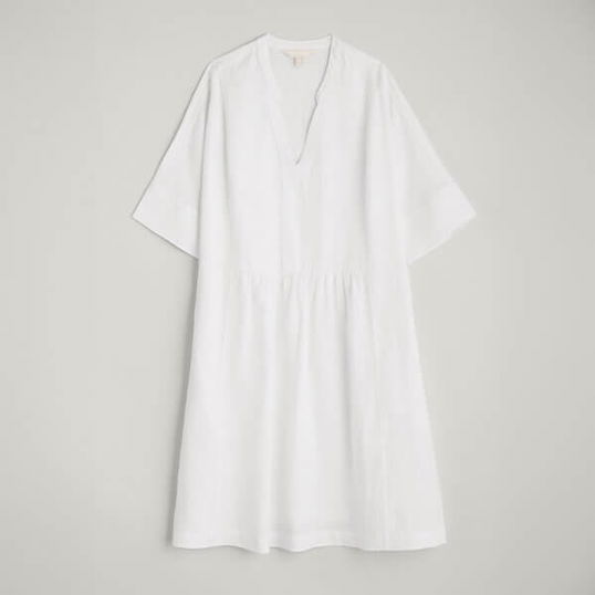 Seasalt Draw Kiln Linen Dress Chalk