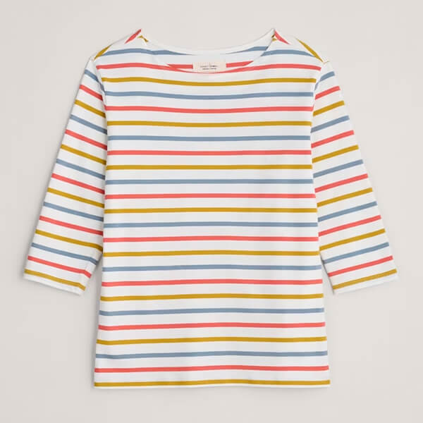 Seasalt Sailor Top Tri Breton Chalk Crab Shell