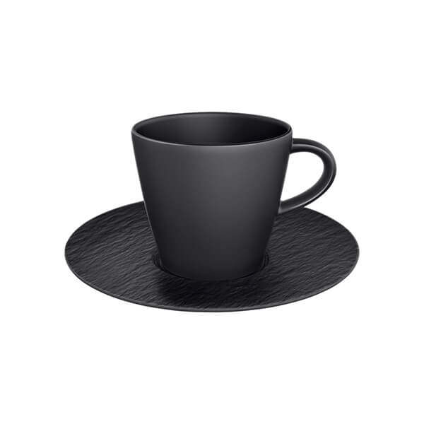 Villeroy & Boch Manufacture Rock Noire Coffee Cup & Saucer