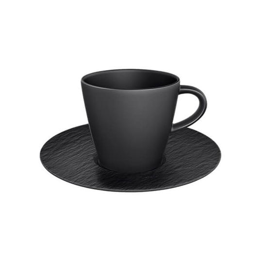 Villeroy & Boch Manufacture Rock Noire Coffee Cup & Saucer