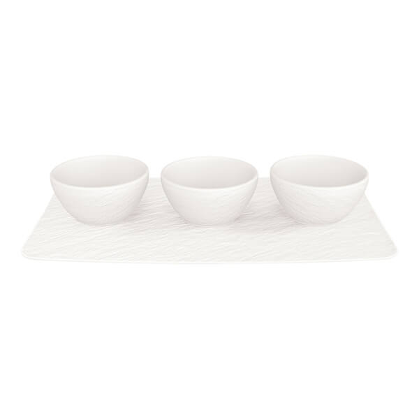 Villeroy & Boch Manufacture Rock Blanc 4 Piece Serving Set