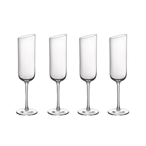 Villeroy & Boch New Moon Set of 4 Champagne Flutes