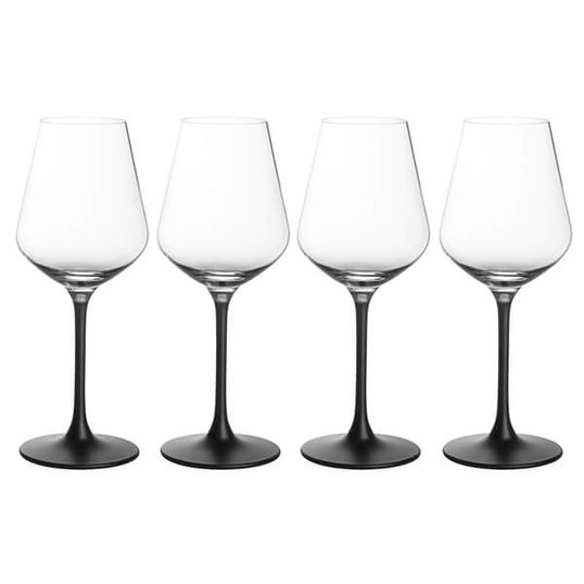 Villeroy & Boch Manufacture Rock Noire Set of 4 Red Wine Goblets