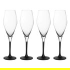 Villeroy & Boch Manufacture Rock Noire Set of 4 Champagne Flutes