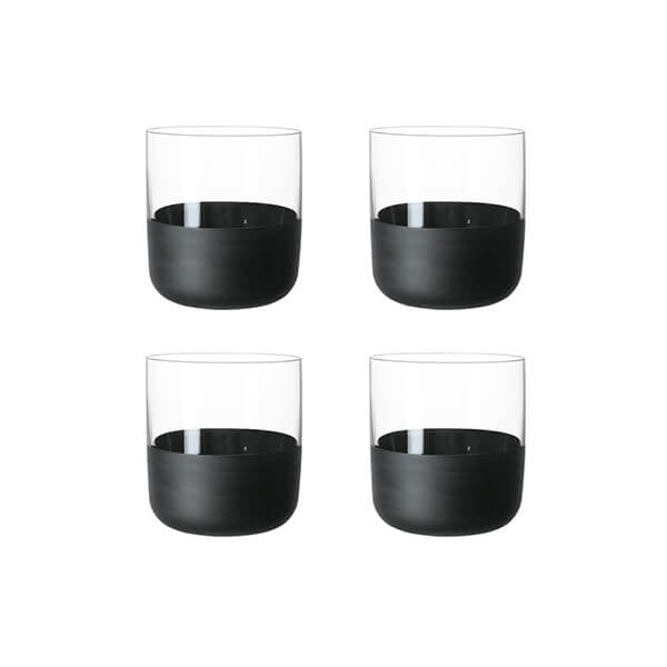 Villeroy & Boch Manufacture Rock Noire Set of 4 Shot Glasses
