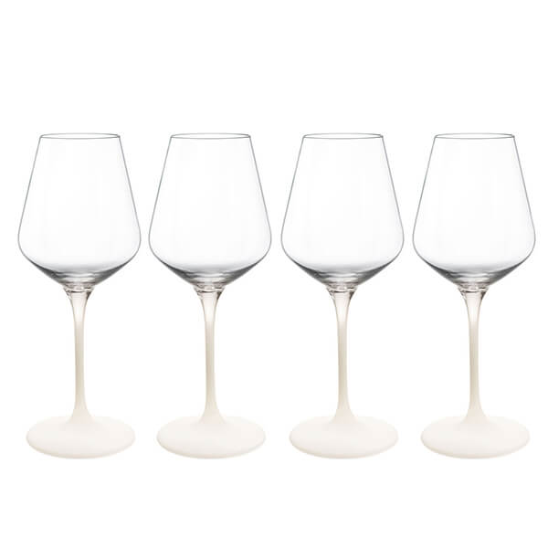Villeroy & Boch Manufacture Rock Blanc Set of 4 White Wine Goblets