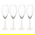 Villeroy & Boch Manufacture Rock Blanc Set of 4 Champagne Flutes