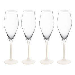Villeroy & Boch Manufacture Rock Blanc Set of 4 Champagne Flutes