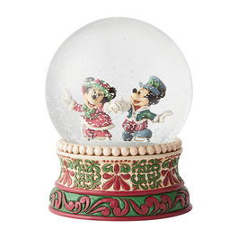 Disney Traditions by Jim Shore Splendid Skaters Mickey and Minnie Mouse Waterball