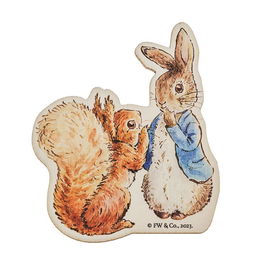 Beatrix Potter Peter Rabbit and Squirrel Nutkin Wooden Magnet