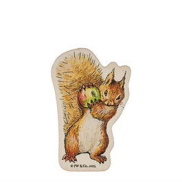 Beatrix Potter Squirrel Nutkin Wooden Magnet 