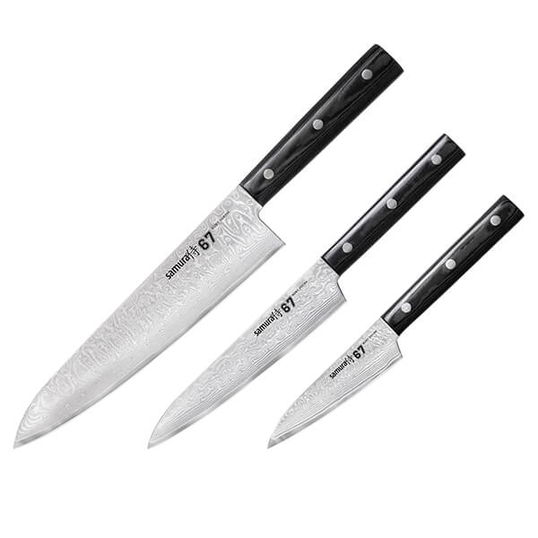 Samura Damascus 67 Set of 3 Kitchen Knives