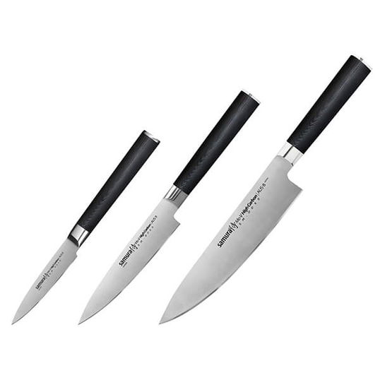 Samura MO-V Set of 3 Kitchen Knives in Gift Box