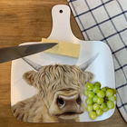 Lucy`s Farm Hairy Moo Cow Design Large Chopping Board