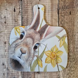 Lucy's Farm Spring Bunny Design Large Chopping Board