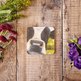 Lucy's Farm Moo at Corfe Castle Melamine Coaster