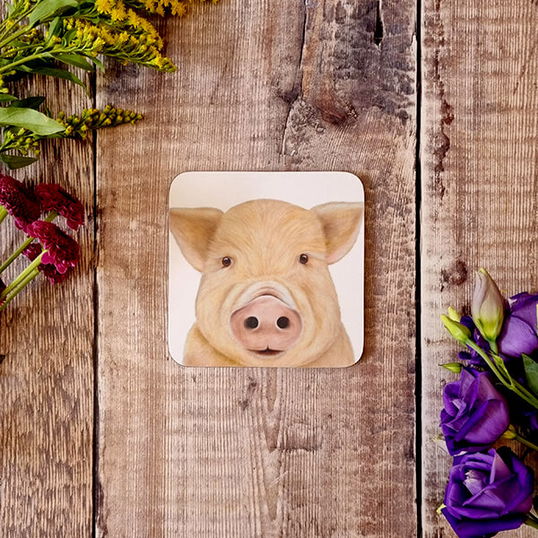 Lucy`s Farm Wilbur the Pig Melamine Coaster