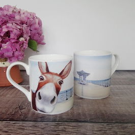 Lucy's Farm Donkey Selfie at Swanage Pier Regular Mug
