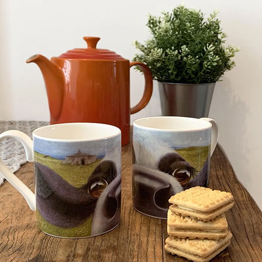 Lucy`s Farm Moo Selfie at St Aldhelms Chapel Cow Regular Mug