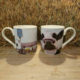 Lucy's Farm Moo Selfie at Square & Compass Cow Regular Mug