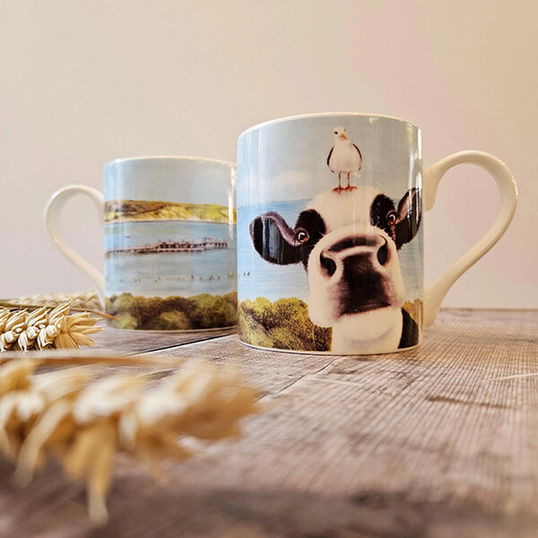 Lucy`s Farm Moo Selfie at Swanage II Regular Mug