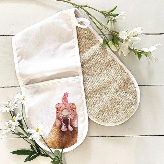 Lucy`s Farm Vivienne the Chicken Double Oven Gloves