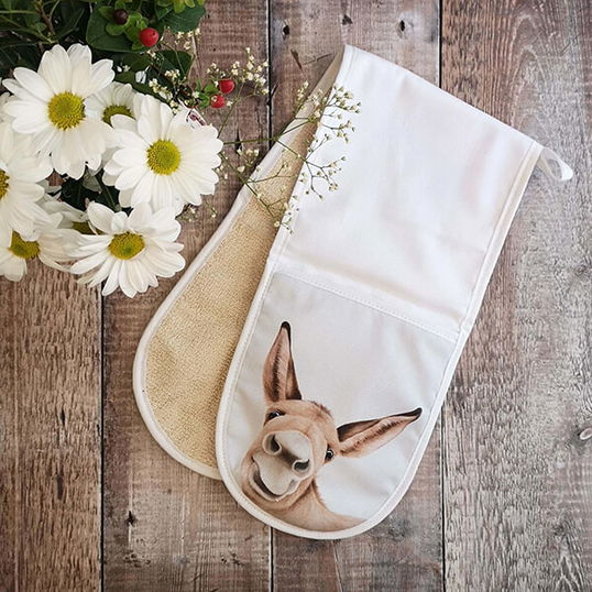 Lucy`s Farm Wonkey Donkey Double Oven Gloves