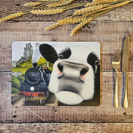 Lucy's Farm Moo at Corfe Railway Melamine Placemat