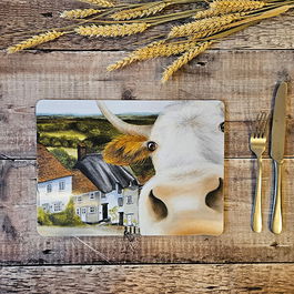 Lucy's Farm Moo at Gold Hill Melamine Placemat