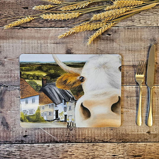 Lucy`s Farm Moo at Gold Hill Melamine Placemat
