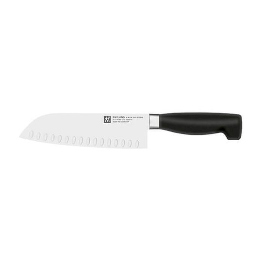Zwilling J A Henckels Four Star 18cm Hollow Ground Santoku Knife