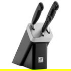 Zwilling J A Henckels Four Star 4 Piece Black Knife Block Set with KiS Technology