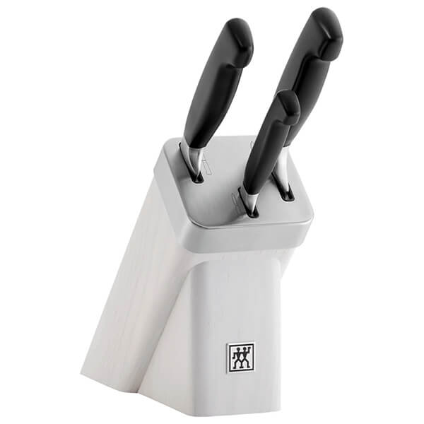 Zwilling J A Henckels Four Star 4 Piece White Knife Block Set with KiS Technology