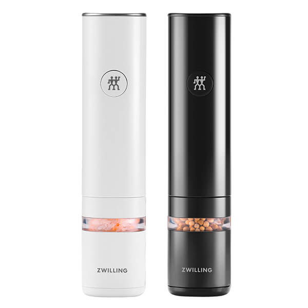 Zwilling Enfinigy 2 Piece Electric Spice Mill Set, Black & White