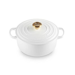 Le Creuset Signature White Cast Iron 20cm Round Casserole