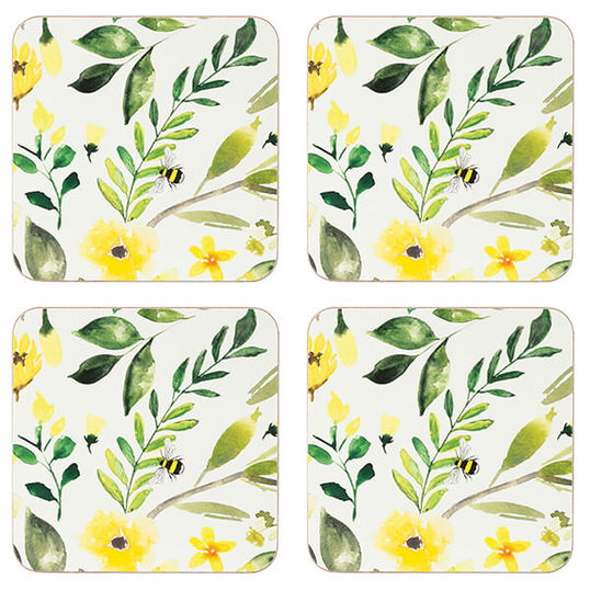 English Tableware Company Bee Beautiful Set of 4 Coasters