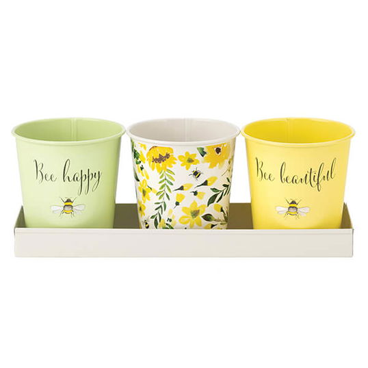 English Tableware Company Bee Beautiful Set of 3 Pots