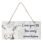 English Tableware Company Fieldview Farm Wooden Wall Plaque Cow