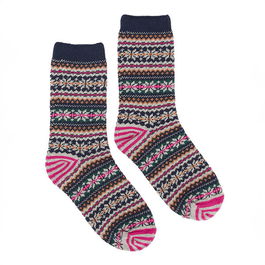 Joules Navy Lucillie Fairisle Sock