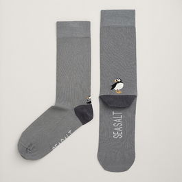 Seasalt Mens Everyday Socks Up Harbour Smoke Grey Size 8-12